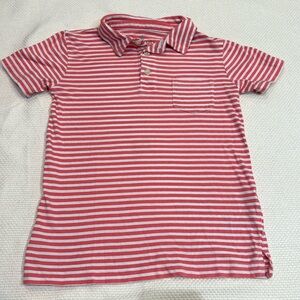 J.Crew: CrewCuts, size 6-7, boy’s salmon & white striped polo, perfect condition